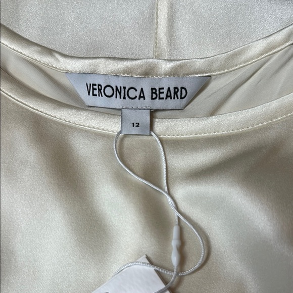 Veronica Beard Sabrina Ivory Silk Sleeveless Tank Top Size 12 - Picture 2 of 7